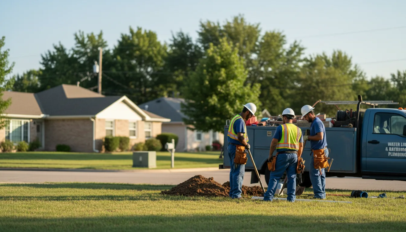 Residential water line and bathroom plumbing service in Topton, PA